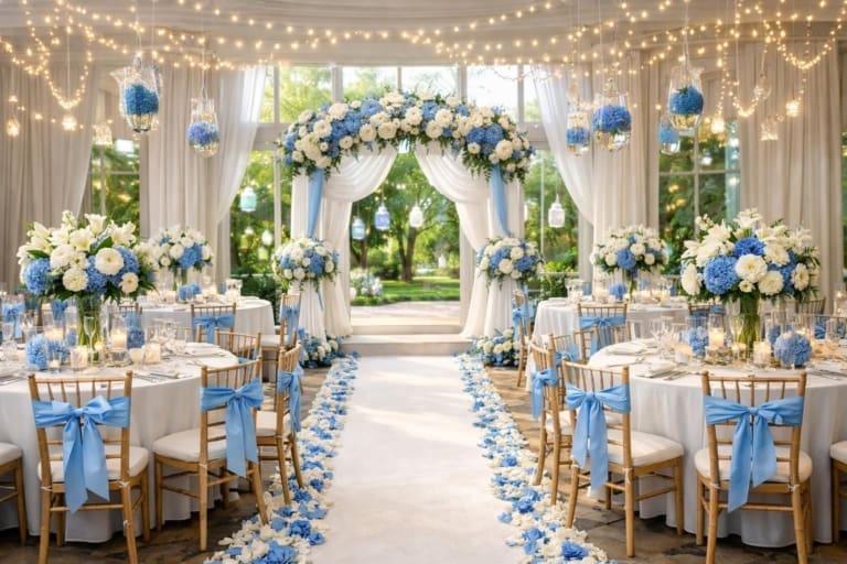 découvrez des idées déco inspirantes pour un mariage bleu et blanc inoubliable, alliant élégance et charme pour une célébration parfaite.