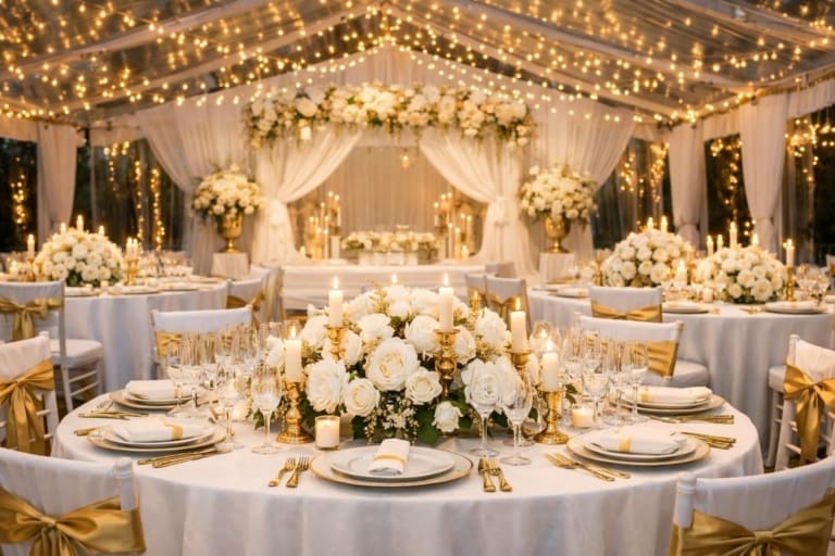 découvrez des idées déco élégantes et sophistiquées pour un mariage en blanc et or, alliant pureté et raffinement pour une célébration inoubliable.