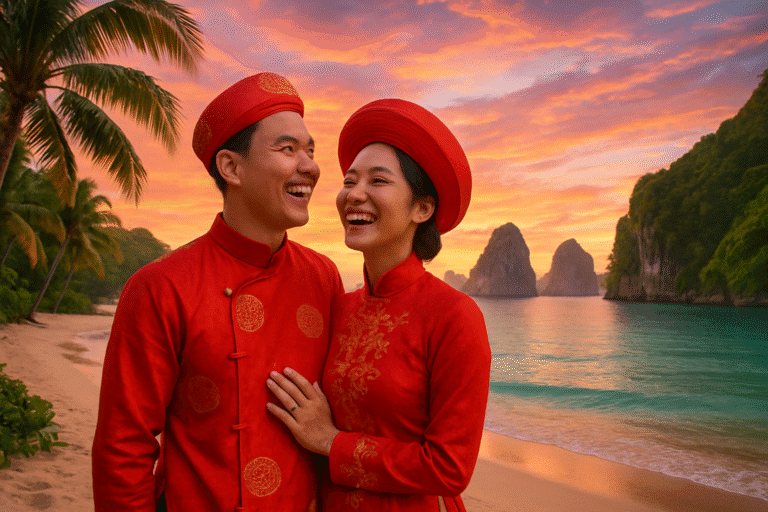 partez pour un voyage de noces au vietnam et explorez un véritable paradis caché. entre paysages époustouflants, plages paradisiaques et culture riche, vivez un séjour inoubliable qui marquera le début de votre vie à deux.