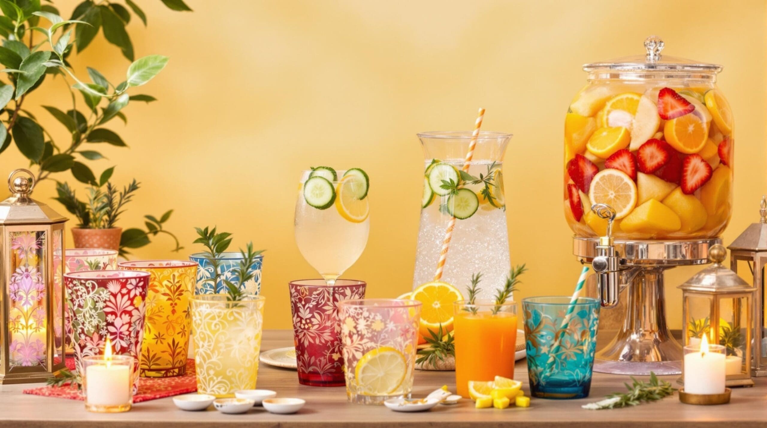 Boissons de mariage à petit prix : limonade maison et jus de fruits
