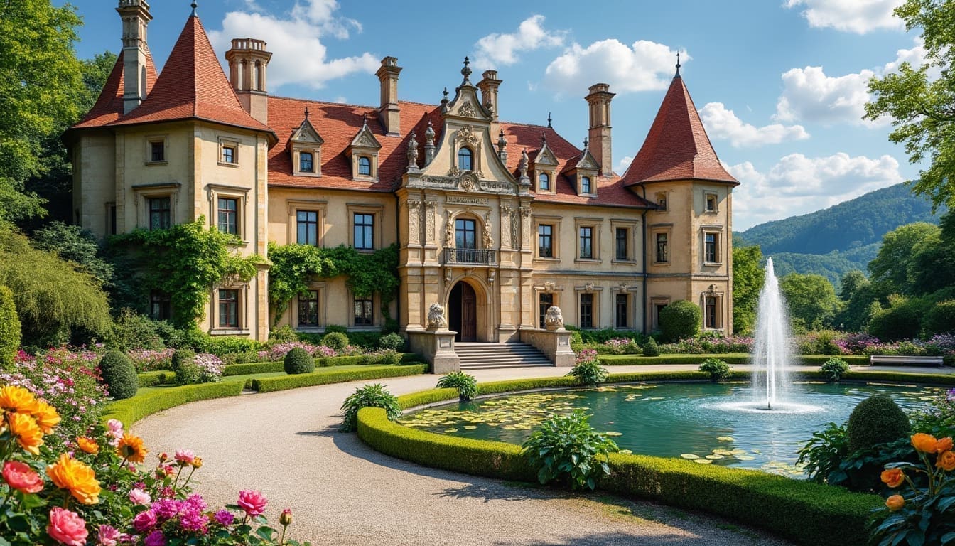 Château ou domaine somptueux pour une réception de mariage.