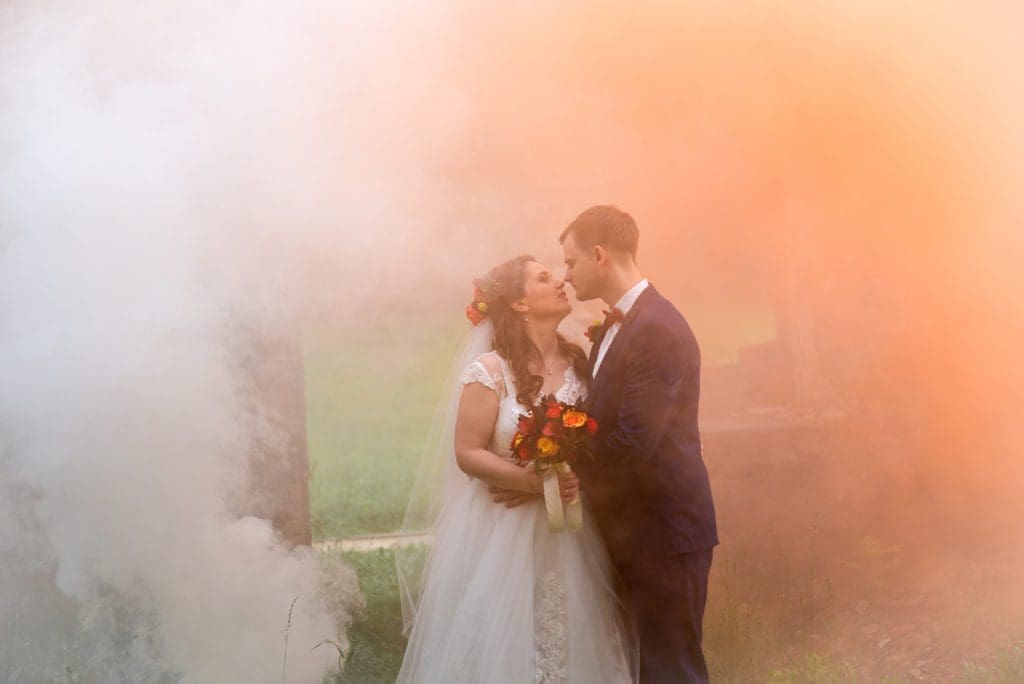 fumigenes photo mariage