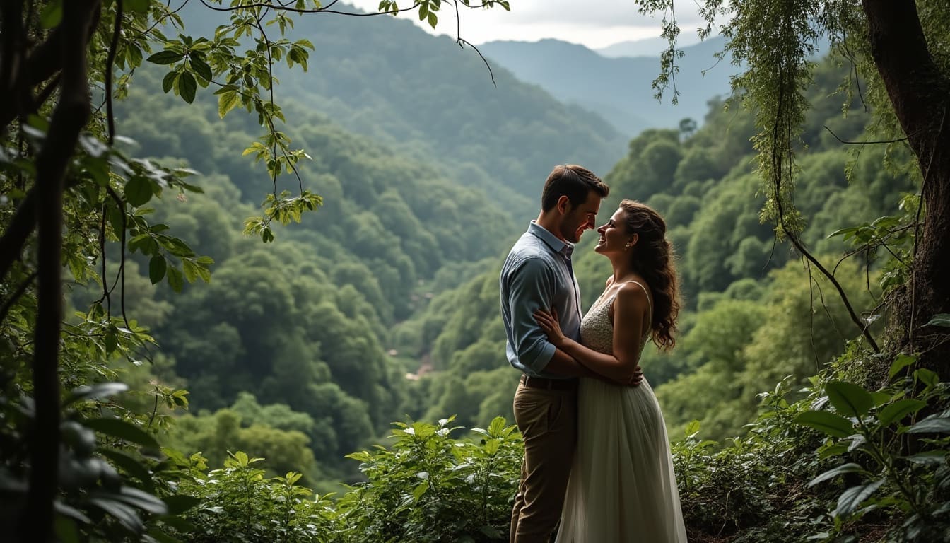 Couple en voyage de noces en Ouganda